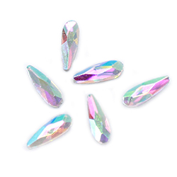 Aurora Crystal Flat Back Fancy Stone - Raindrop 06x1.7MM CRYSTAL AB #0001AB