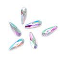 Aurora Crystal Flat Back Hot Fix Fancy Stone - Raindrop 06x1.7MM CRYSTAL AB #0001AB