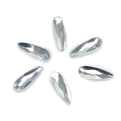 Aurora Crystal Flat Back Fancy Stone - Raindrop 06x1.7MM CRYSTAL Foiled #0001