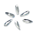 Aurora Crystal Flat Back Hot Fix Fancy Stone - Raindrop 06x1.7MM CRYSTAL Foiled #0001