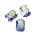 Aurora Crystal Flat Back Fancy Stone - Octagon 08x5.5MM CRYSTAL AB Foiled #0001AB