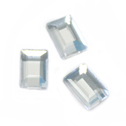 Aurora Crystal Flat Back Hot Fix Fancy Stone - Octagon 06x4MM CRYSTAL Foiled #0001