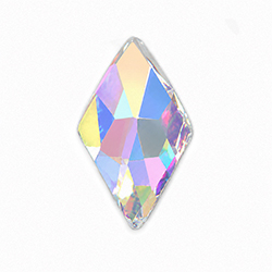 Aurora Crystal Flat Back Fancy Stone - Rhombus 10x6MM CRYSTAL AB Foiled #0001AB