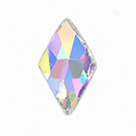 Aurora Crystal Flat Back Fancy Stone - Rhombus 10x6MM CRYSTAL AB Foiled #0001AB