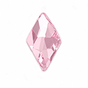 Aurora Crystal Flat Back Fancy Stone - Rhombus 10x6MM LIGHT ROSE #5002