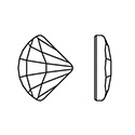 Aurora Crystal Flat Back Fancy Stone - Fan Shell 06MM CRYSTAL AB Foiled #0001AB