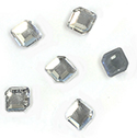 Aurora Crystal Flat Back Hot Fix Fancy Stone - Concise Hexagon 06.7X5.6MM CRYSTAL Foiled #0001