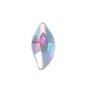 Aurora Crystal Flat Back Fancy Stone - Diamond Leaf 08x4MM CRYSTAL AB Foiled #0001AB