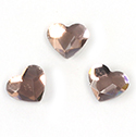 Aurora Crystal Flat Back Fancy Stone - Heart 06MM AMETHYST Foiled #6021