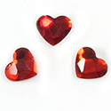 Aurora Crystal Flat Back Fancy Stone - Heart 06MM LIGHT SIAM Foiled #4002