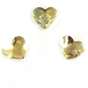 Aurora Crystal Flat Back Fancy Stone - Heart 06MM SUNFLOWER Foiled #3013