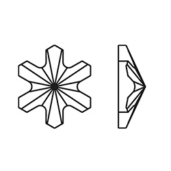 Aurora Crystal Flat Back Fancy Stone - Snowflake 05MM CRYSTAL AB Foiled #0001AB