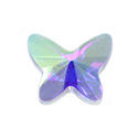 Aurora Crystal Flat Back Fancy Stone - Butterfly 08MM CRYSTAL AB Foiled #0001AB
