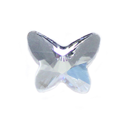 Aurora Crystal Flat Back Fancy Stone - Butterfly 08MM CRYSTAL Foiled #0001