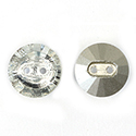 Aurora Crystal Button - 2 Hole - Round 10MM CRYSTAL Foiled #0001