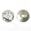 Aurora Crystal Button - 2 Hole - Round 10MM CRYSTAL Foiled #0001

