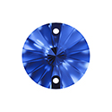 Aurora Crystal Flat Back 2-Hole Sew-on Foiled Stones - Rivoli 08MM SAPPHIRE #7026