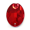 Aurora Crystal Flat Back 2-Hole Sew-on Foiled Stones - Oval 10x7mm LIGHT SIAM #4002