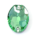 Aurora Crystal Flat Back 2-Hole Sew-on Foiled Stones - Oval 18x13mm PERIDOT #9013