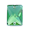 Aurora Crystal Flat Back 2-Hole Sew-on Foiled Stones - Baguette 18x13mm PERIDOT #9013
