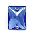 Aurora Crystal Flat Back 2-Hole Sew-on Foiled Stones - Baguette 18x13mm SAPPHIRE #7026