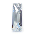 Aurora Crystal Flat Back 2-Hole Sew-on Foiled Stones - Baguette 26x9mm CRYSTAL #0001