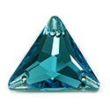 Aurora Crystal Flat Back 2-Hole Sew-on Foiled Stones - Triangle 22mm AQUAMARINE #8002
