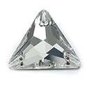 Aurora Crystal Flat Back 2-Hole Sew-on Foiled Stones - Triangle 22mm CRYSTAL #0001
