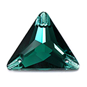 Aurora Crystal Flat Back 2-Hole Sew-on Foiled Stones - Triangle 22mm EMERALD #9021