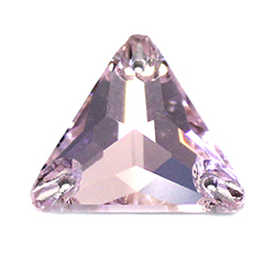 Aurora Crystal Flat Back 2-Hole Sew-on Foiled Stones - Triangle 16mm LIGHT ROSE#5002