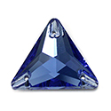 Aurora Crystal Flat Back 2-Hole Sew-on Foiled Stones - Triangle 22mm SAPPHIRE #7026