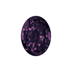 Aurora Crystal Point Back Fancy Stone Foiled - Oval 18x13MM AMETHYST #6021