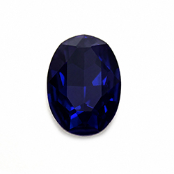 Aurora Crystal Point Back Fancy Stone Foiled - Oval 18x13MM DARK INDIGO #7023
