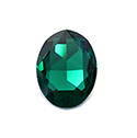 Aurora Crystal Point Back Fancy Stone Foiled - Oval 14x10MM EMERALD #9021