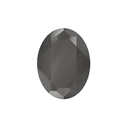 Aurora Crystal Point Back Fancy Stone Foiled - Oval 30x20MM HEMATITE #1131HEM