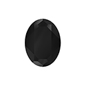 Aurora Crystal Point Back Fancy Stone Foiled - Oval 25x18MM JET #1131