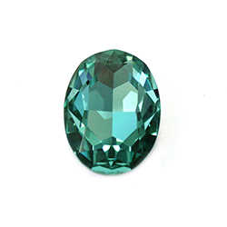 Aurora Crystal Point Back Fancy Stone Foiled - Oval 25x18MM LIGHT AZORE #8005
