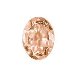 Aurora Crystal Point Back Fancy Stone Foiled - Oval 30x20MM LT PEACH #3022
