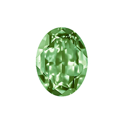 Aurora Crystal Point Back Fancy Stone Foiled - Oval 30x20MM PERIDOT #9013