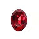 Aurora Crystal Point Back Fancy Stone Foiled - Oval 18x13MM RUBY