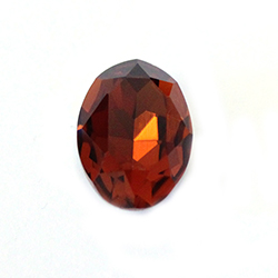 Aurora Crystal Point Back Fancy Stone Foiled - Oval 18x13MM TANGERINE #3056
