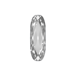 Aurora Crystal Point Back Fancy Stone Foiled - Long Classic Oval 21x7MM CRYSTAL #0001