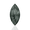 Austrian Crystal Point Back Fancy Stone - Navette 08x4MM BLACK DIAMOND