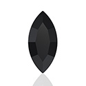 Austrian Crystal Point Back Fancy Stone - Navette 04x2MM JET Unfoiled