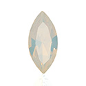 Austrian Crystal Point Back Fancy Stone - Navette 08x4MM WHITE OPAL