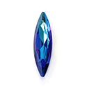 Aurora Crystal Point Back Fancy Stone Foiled - Navette Thin 15x4MM BERMUDA BLUE #0001BBL