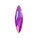 Aurora Crystal Point Back Fancy Stone Foiled - Navette Thin 15x4MM CRYSTAL DELITE LOTUS PINK #0401PIDEL