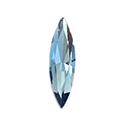 Aurora Crystal Point Back Fancy Stone Foiled - Navette Thin 15x4MM DENIM BLUE #7011