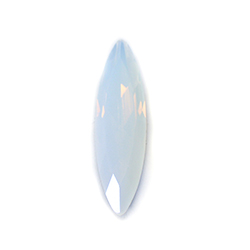Aurora Crystal Point Back Fancy Stone Foiled - Navette Thin 11x3MM WHITE OPAL #0203