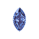 Aurora Crystal Point Back Fancy Stone Foiled - Classical Navette 32x17MM TANZANITE #6032